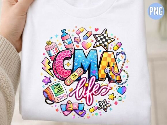 CMA Life Medical Nurse Graphic PNG SHIRT: Optimizing Digital Assets for Healthcare Apparel and Print Media