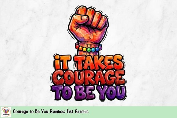Courage to Be You Rainbow Fist Graphic: Visualizing Authenticity in Modern Design