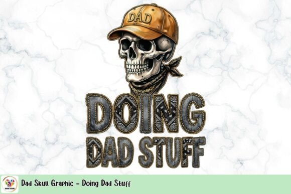 Dad Skull Graphic: Edgy Design Asset