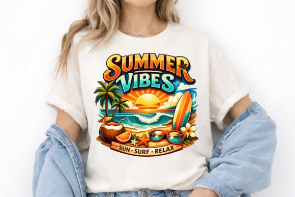 Elevating Seasonal Merchandise: The Strategic Value of the Summer Vibes PNG Graphic T-Shirt