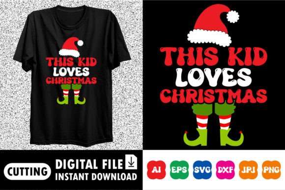 Evaluating the This Kid Loves Christmas Shirt Graphic for Holiday Projects