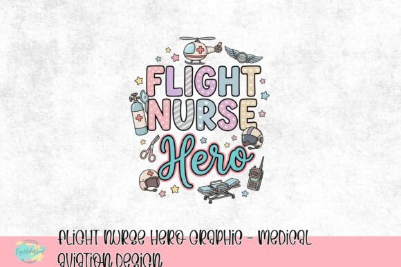 Flight Nurse Hero Graphic: Medical Aviation Design