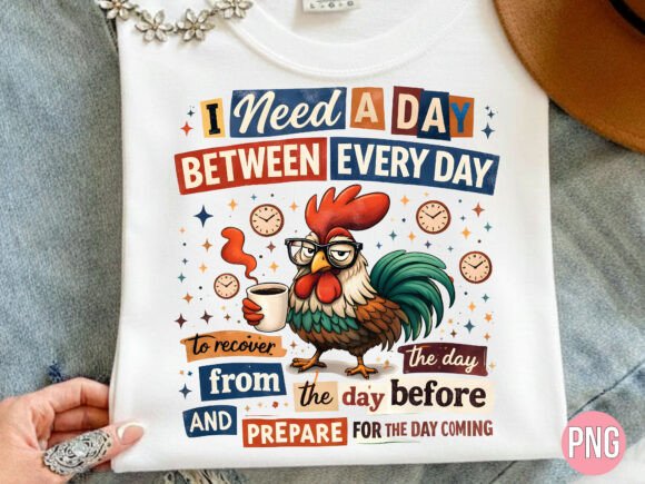 Funny Tired Rooster Coffee Graphic PNG: Strategic Application for Creative Projects