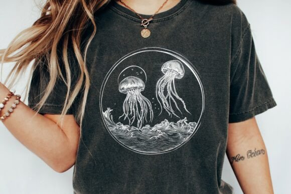 Jellyfish Ocean Waves Graphic Design Png: Elevating Aquatic Aesthetics in Modern Creative Projects
