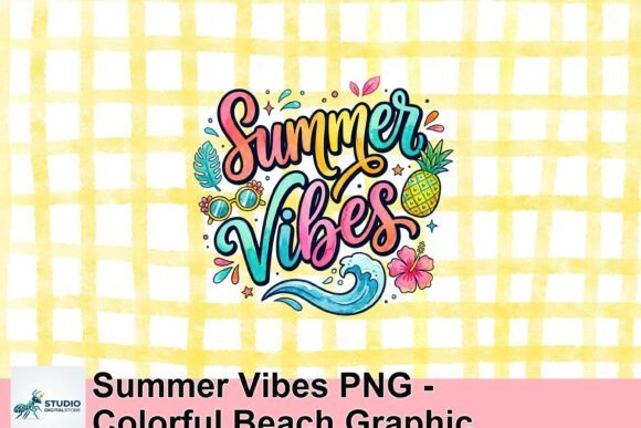 Summer Vibes PNG: Elevating Seasonal Design with Colorful Beach Graphics