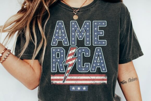 Usa Flag Lightning Bolt Graphic: Elevating Patriotic Rock and Roll Designs